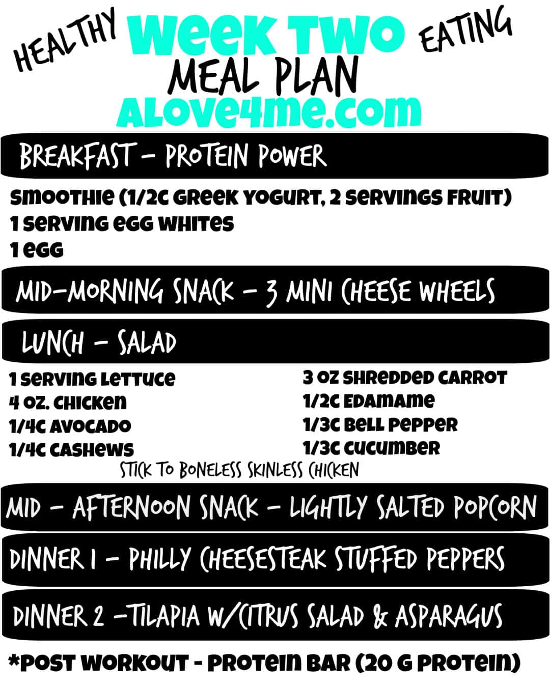 meal plan two healthy eating - ALove4Me